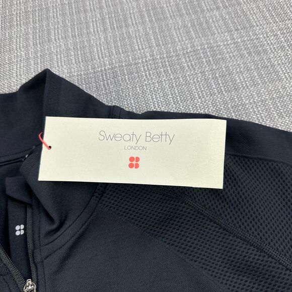 Sweaty Betty Jacket Womens Large Black Athlete Doubleweight Seamless Workout New - Picture 3 of 11